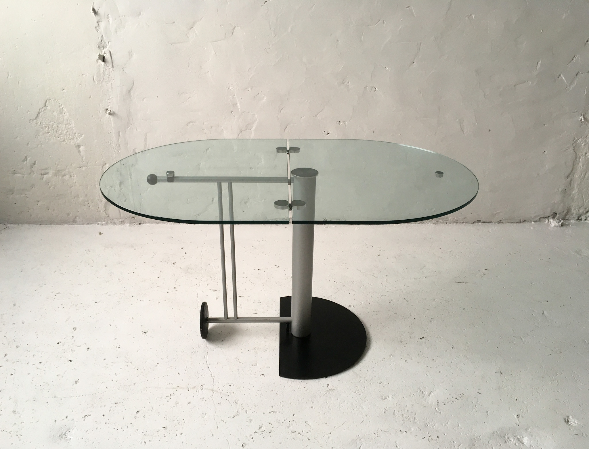 Stół rozkładany szkło lata 90
