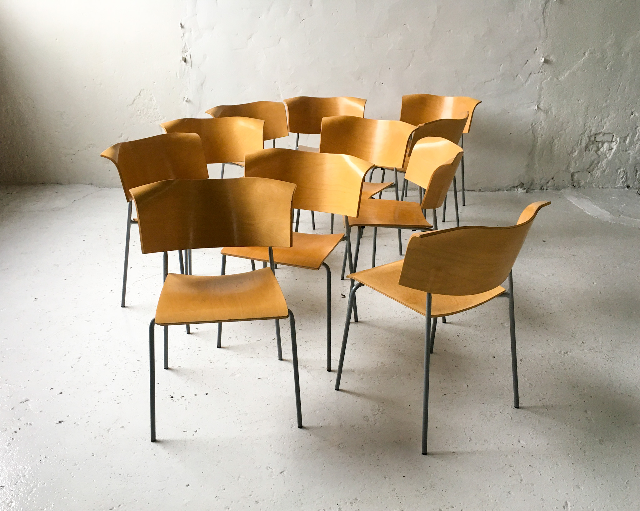 Lammhults krzesła Campus lata 90 vintage design