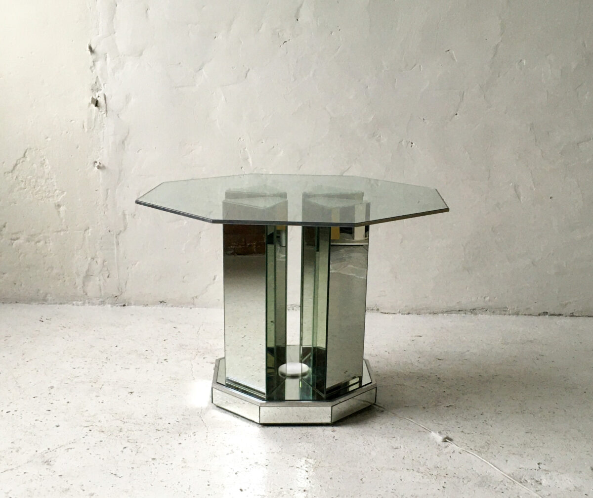 Stół szklany, podświetlany lata 90