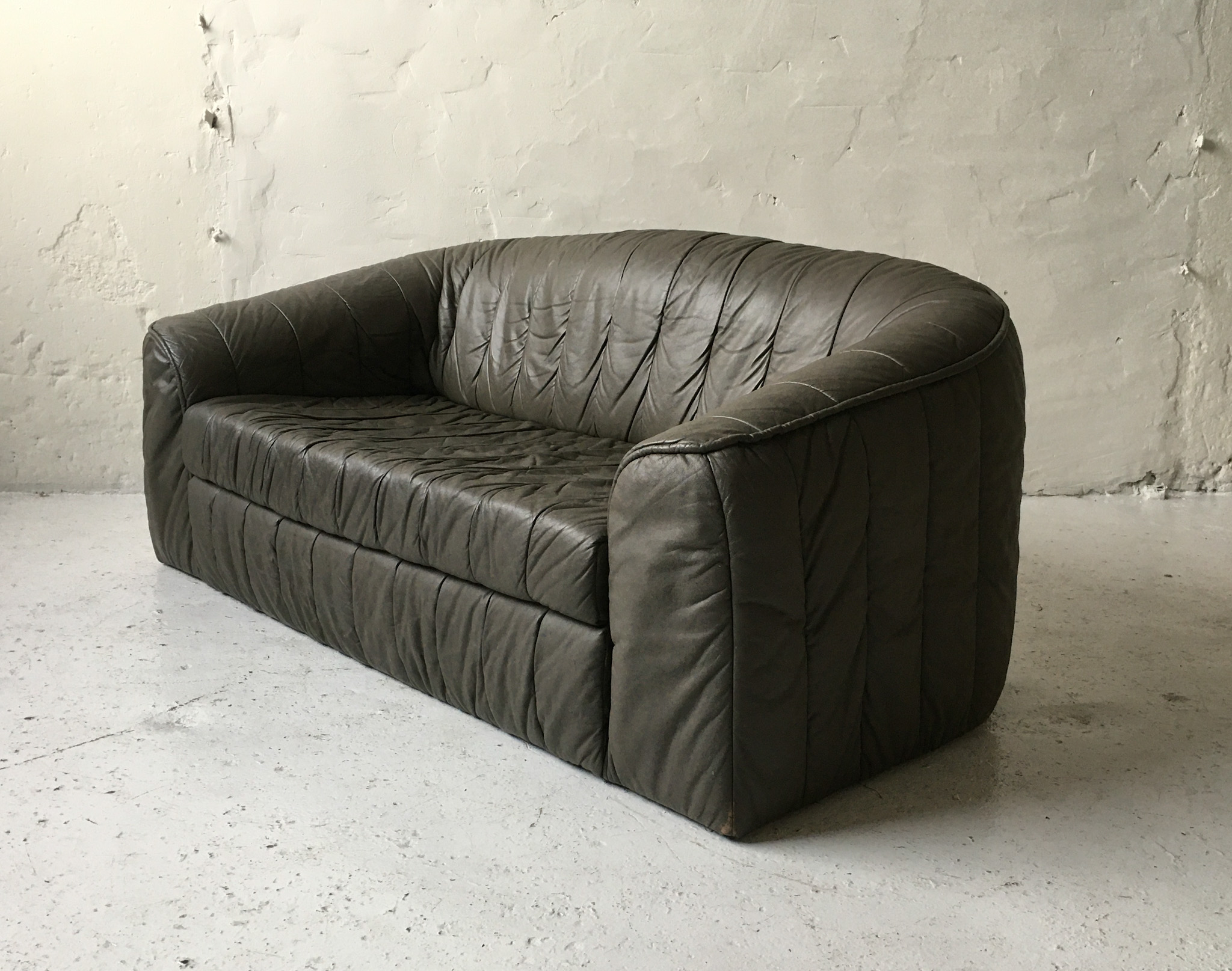 Designerska sofa rozkładana skóra lata 80 90 #2