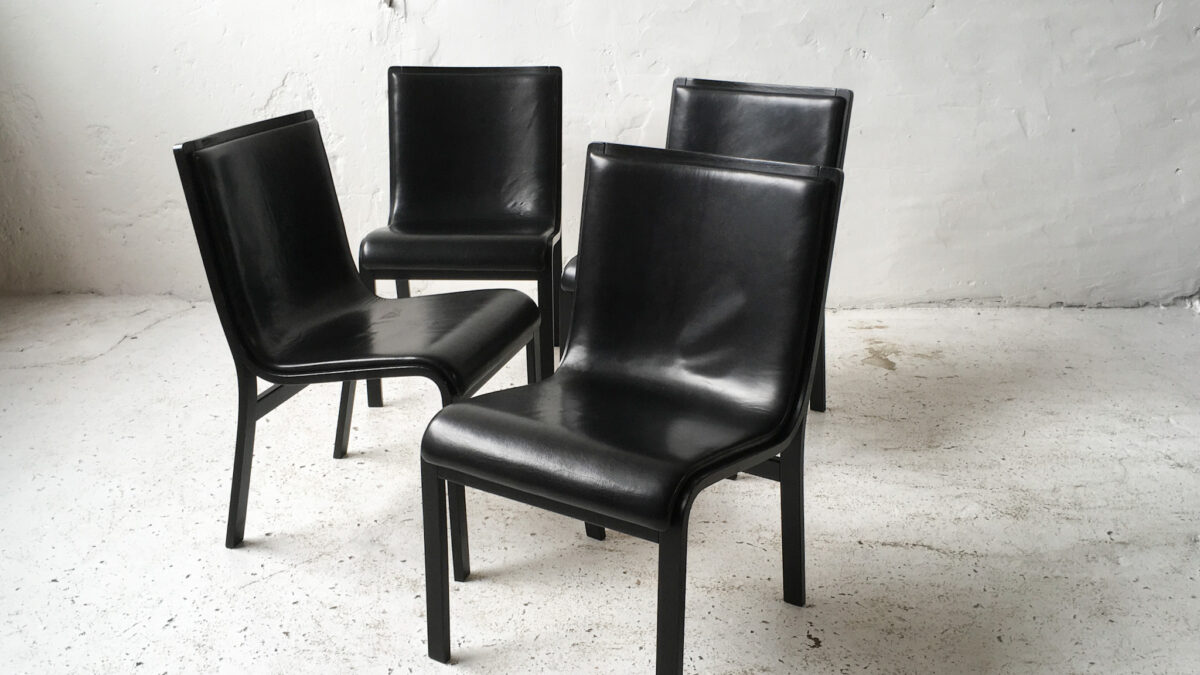 JOC krzesła proj Karl Erik Ekselius skóra lata 70 vintage