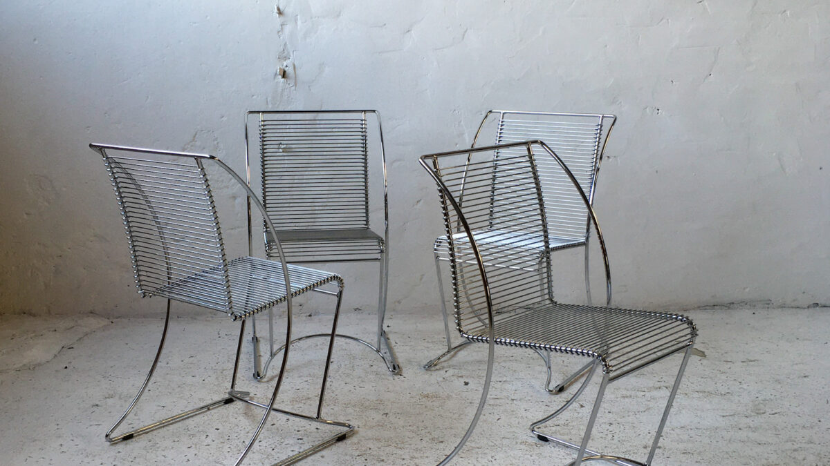 Meyer Metalstuhl krzesła lata 90 vintage design