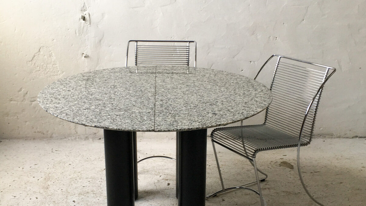 Rozkładany stół jadalniany granit lata 80 90 vintage design