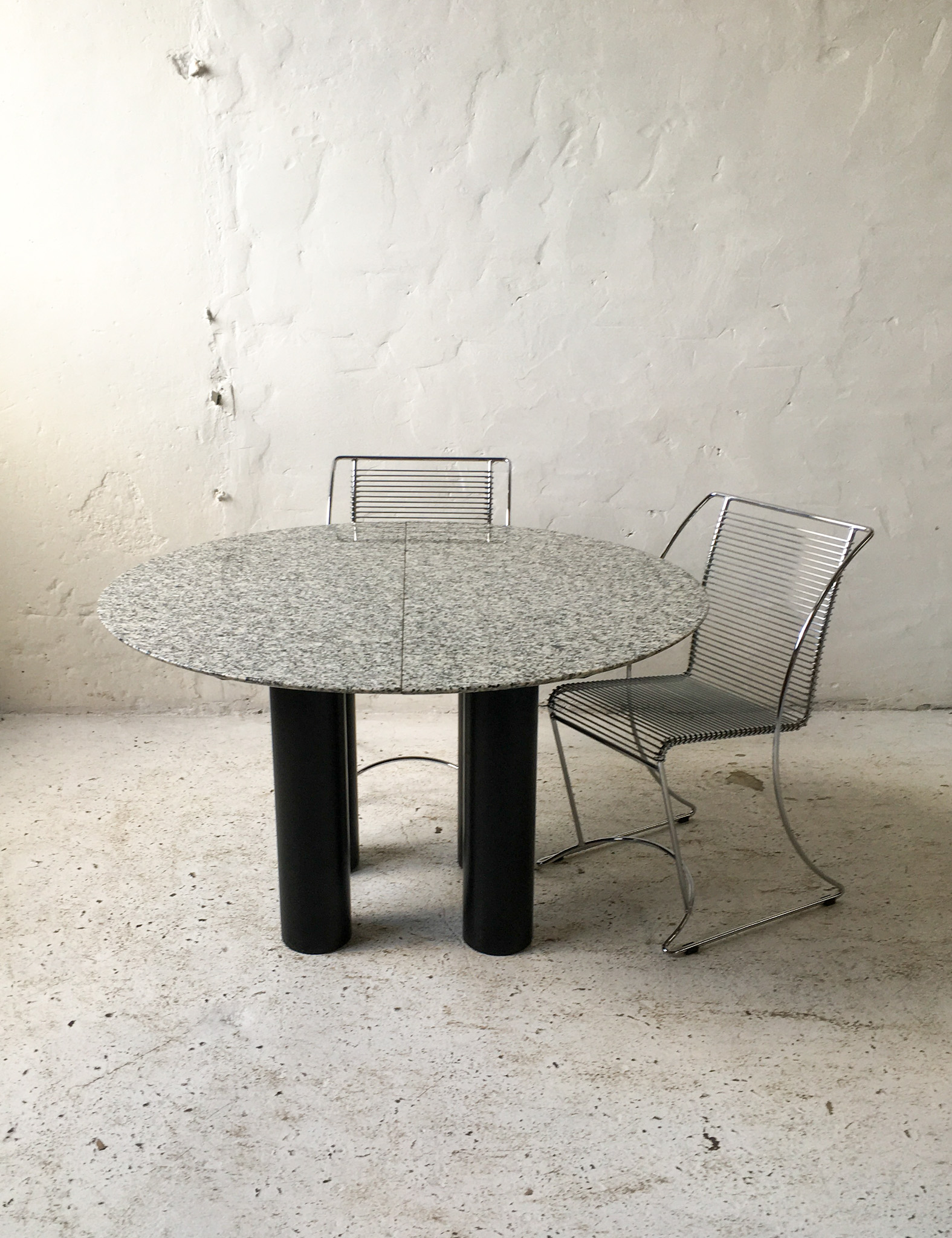 Rozkładany stół jadalniany granit lata 80 90 vintage design