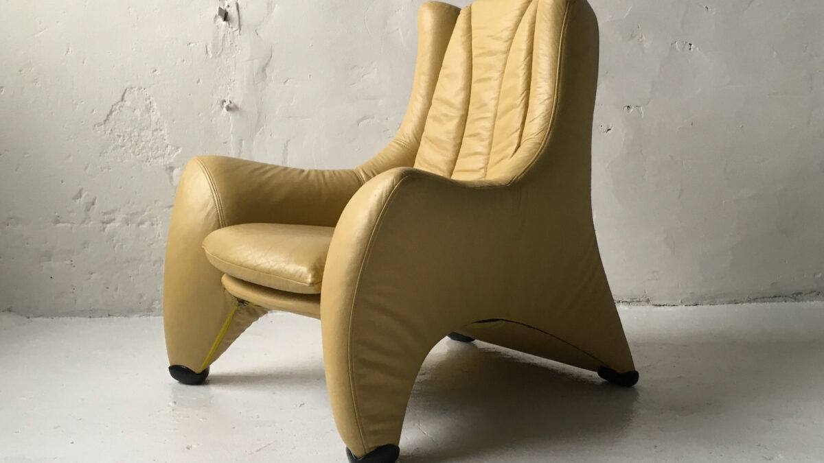 Designerski fotel lata 80 90