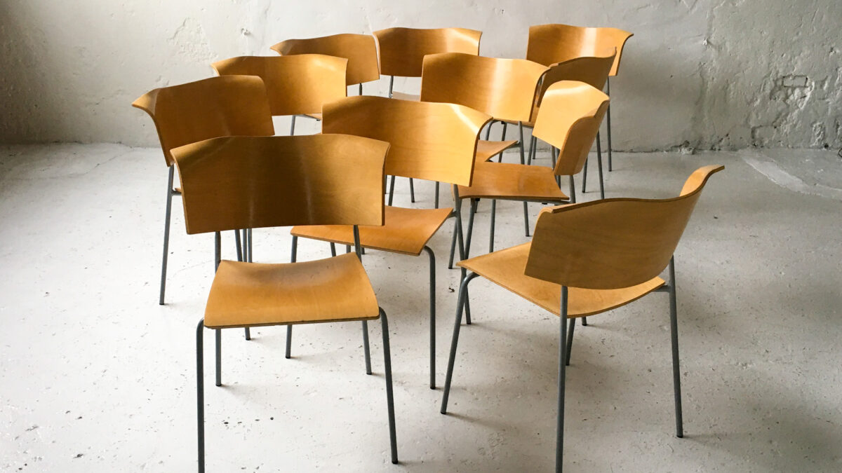 Lammhults krzesła Campus lata 90 vintage design