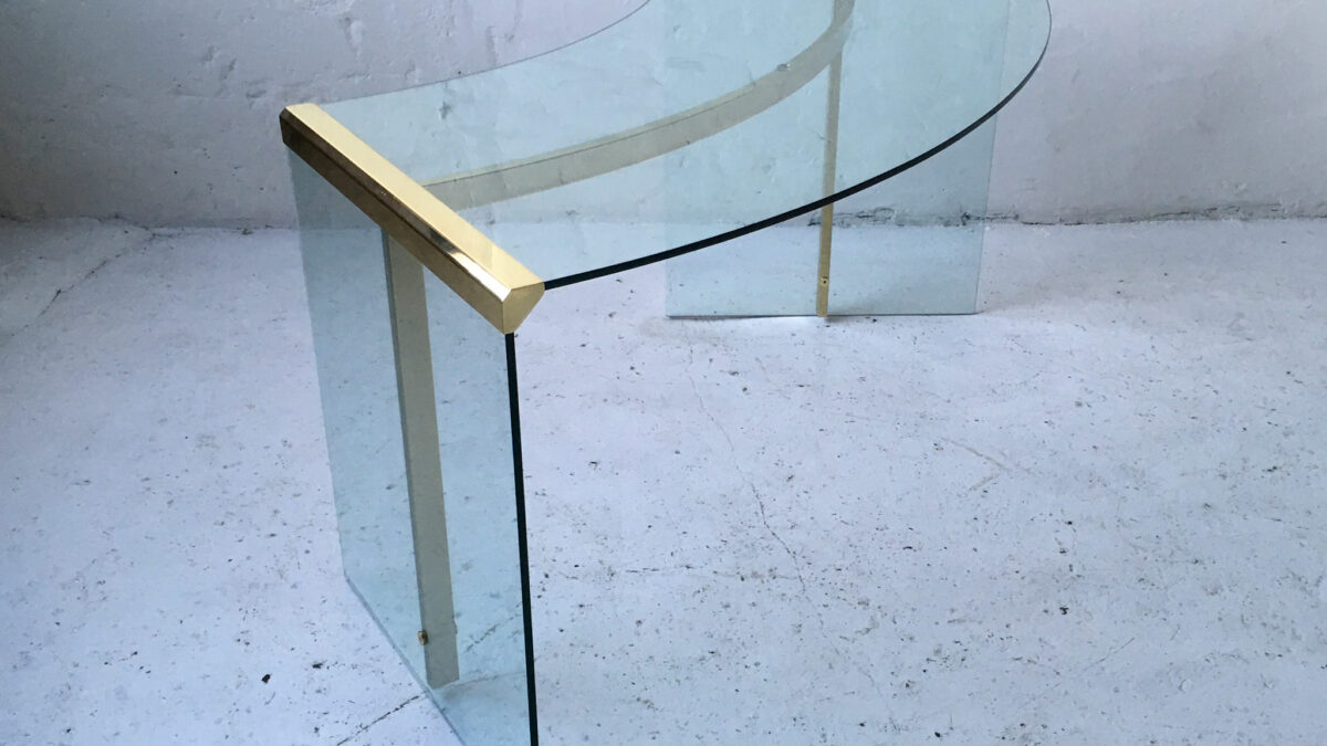 Gallotti Radice włoskie biurko szklane lata 70