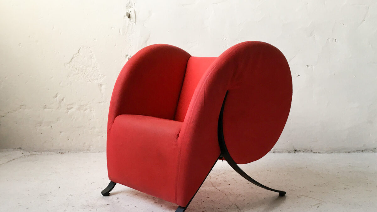 Arflex włoski fotel Virgola proj Yaakow Kaufman lata 90 vintage