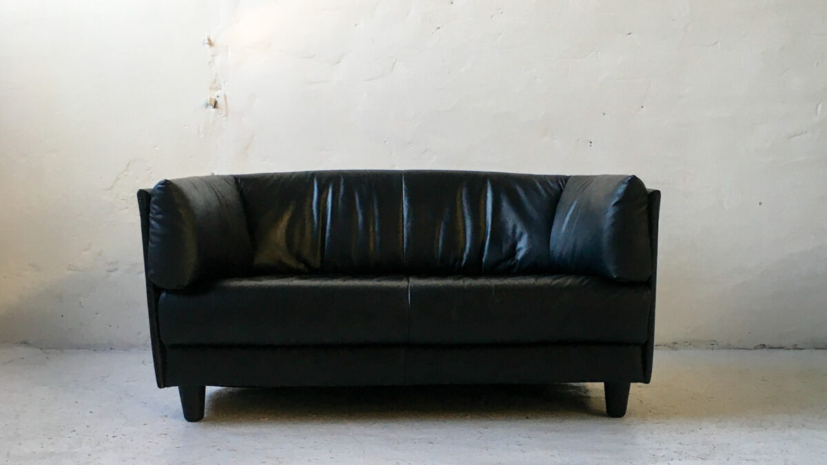 Ligne Roset sofa skóra lata 80 90 vintage design