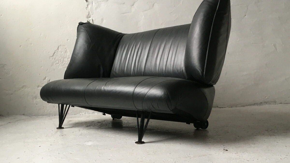 Leolux sofa Colibri Jan Armgardt skóra lata 80 vintage