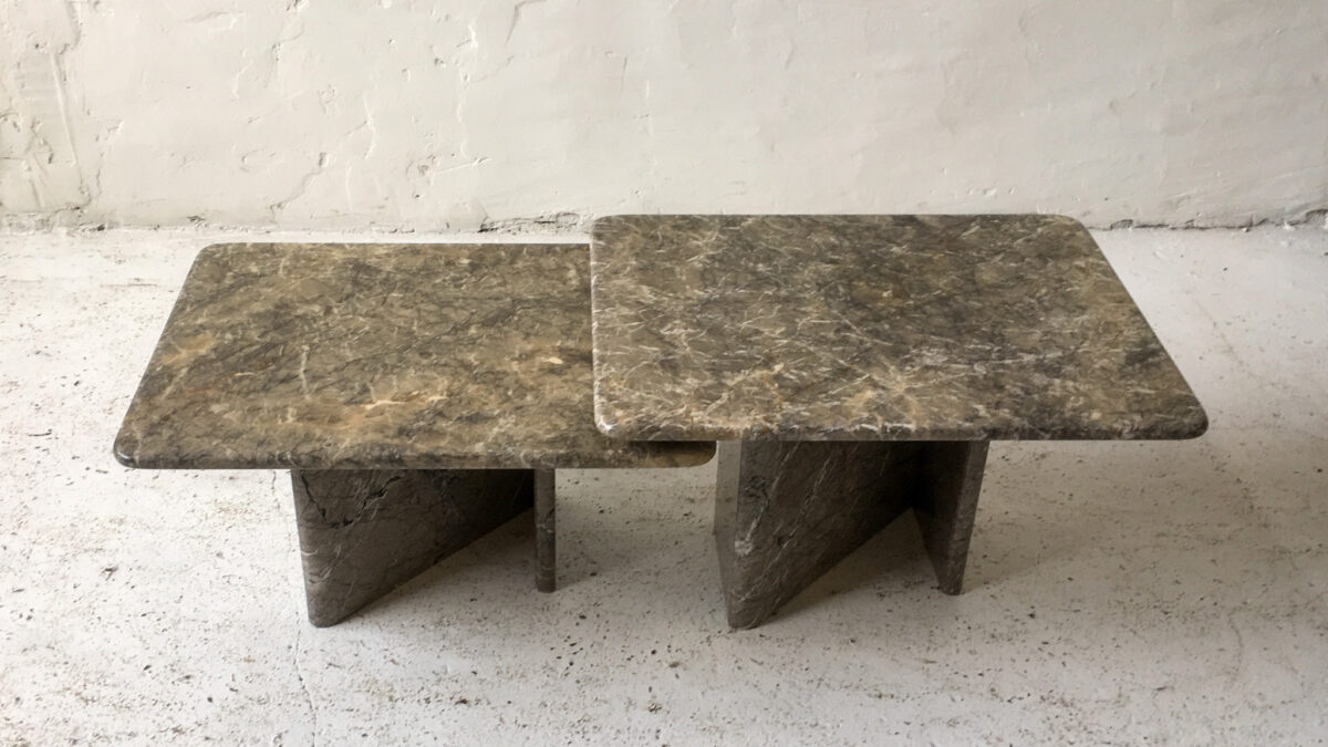 Stoliki marmur lata 80 90 vintage design #73