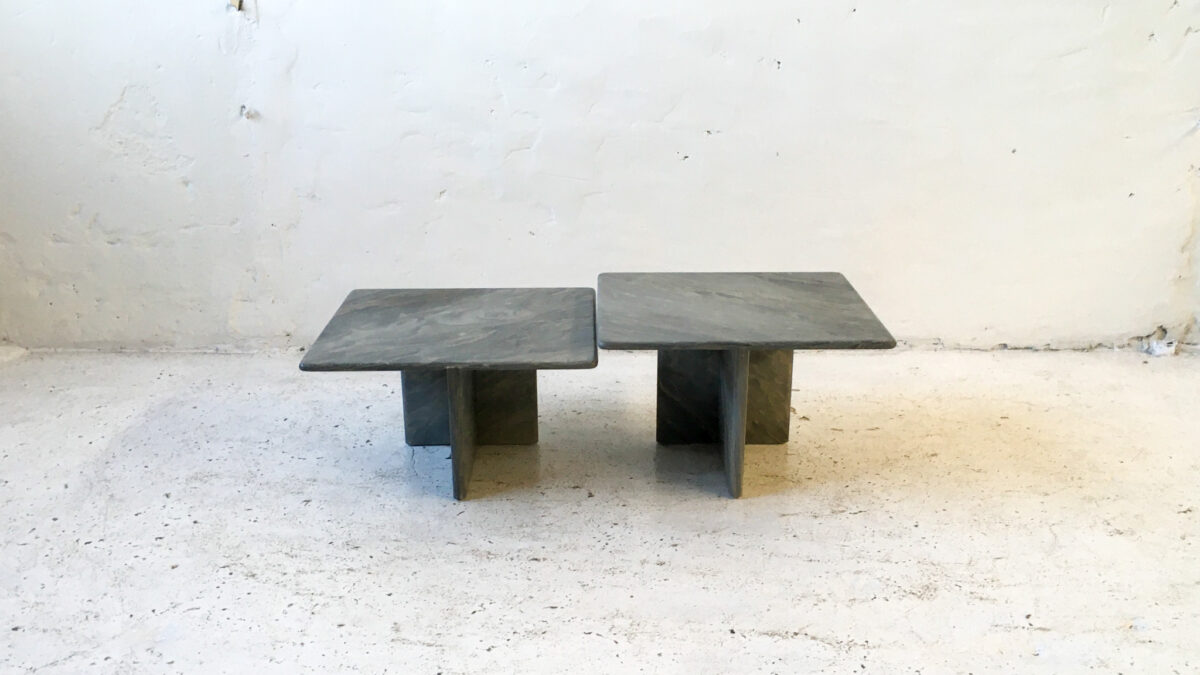Stoliki kamienne kwarcyt lata 80 90 vintage design #74