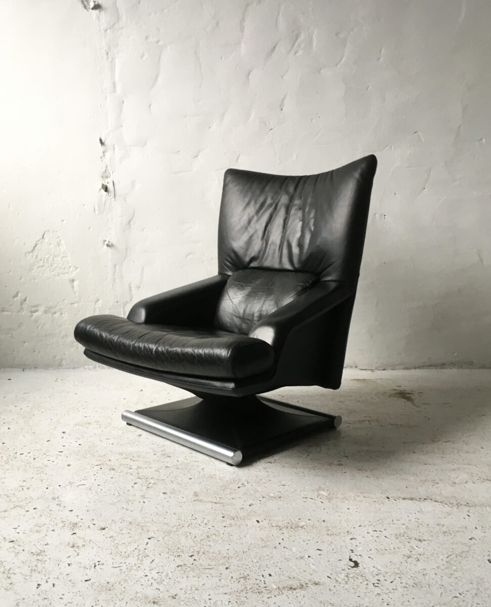 Rolf Benz fotel z serii 6500 skóra lata 80 vintage design